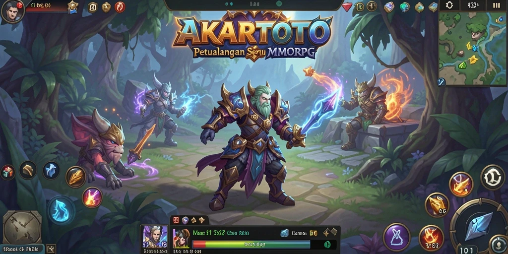 Gameplay seru di AKARTOTO yang menampilkan petualangan MMORPG.