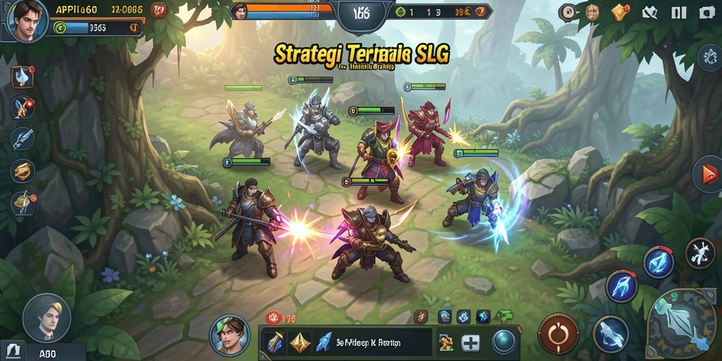 Screenshot utama gameplay API66 menunjukkan peperangan seru dan pembangunan kerajaan.