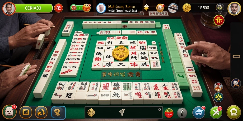 Gambar menunjukkan gameplay seru dari game Mahjong CERIA33.