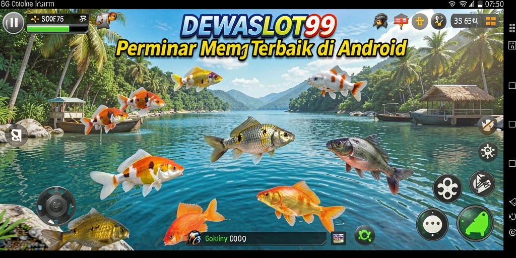 Tampilan screenshot utama DEWASLOT99 saat menangkap ikan di laut.