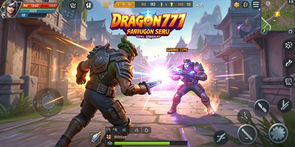 Screenshot gameplay DRAGON777 yang menunjukkan aksi pertarungan seru.