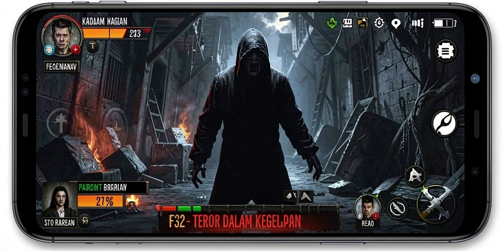 Pengalaman gameplay mengerikan di dalam F32 yang penuh ketegangan.
