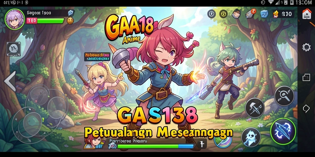 Tampilan screenshot GAS138 menunjukkan karakter anime dalam aksi seru.