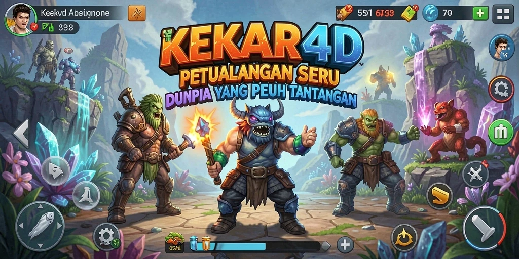 Tampilan gameplay KEKAR4D yang menyenangkan dan mendebarkan.