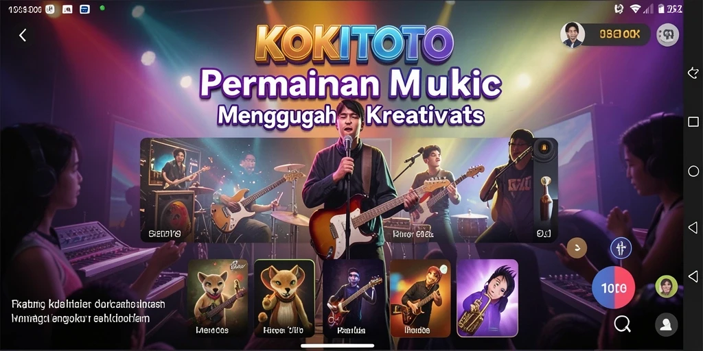 Tampilan gameplay KOKITOTO yang menarik saat bermain musik.