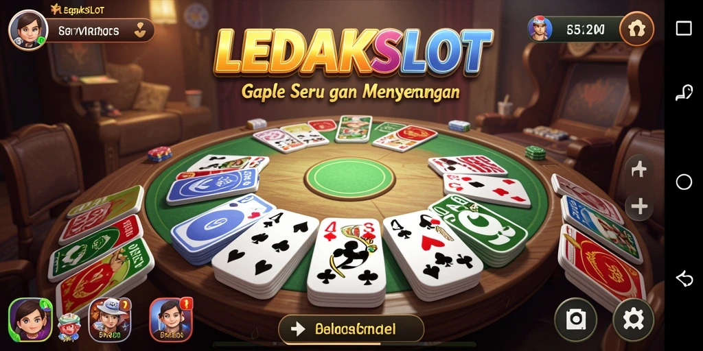 Tampilan gameplay Gaple LEDAKSLOT yang menarik dan seru.