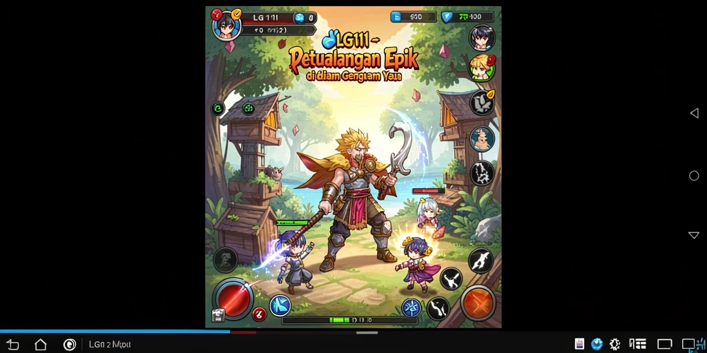 Tampilan gameplay LG111 dengan karakter Anime yang beraksi.