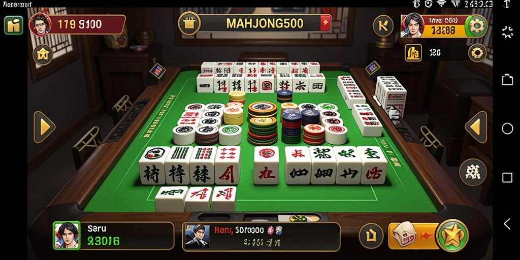 Tampilan gameplay seru di MAHJONG500 dengan tantangan mencocokkan ubin.