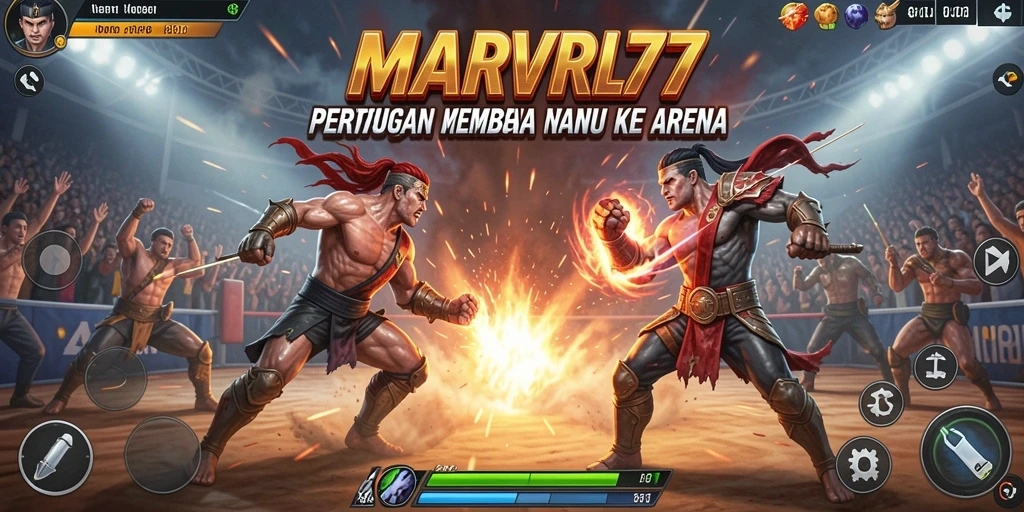 Tangkapan layar MARVRL77 menampilkan aksi pertarungan yang mendebarkan dan grafis yang menawan.