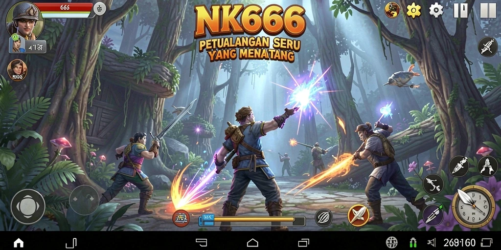 Screenshot gameplay NK666 menampilkan aksi seru dalam dunia petualangan.
