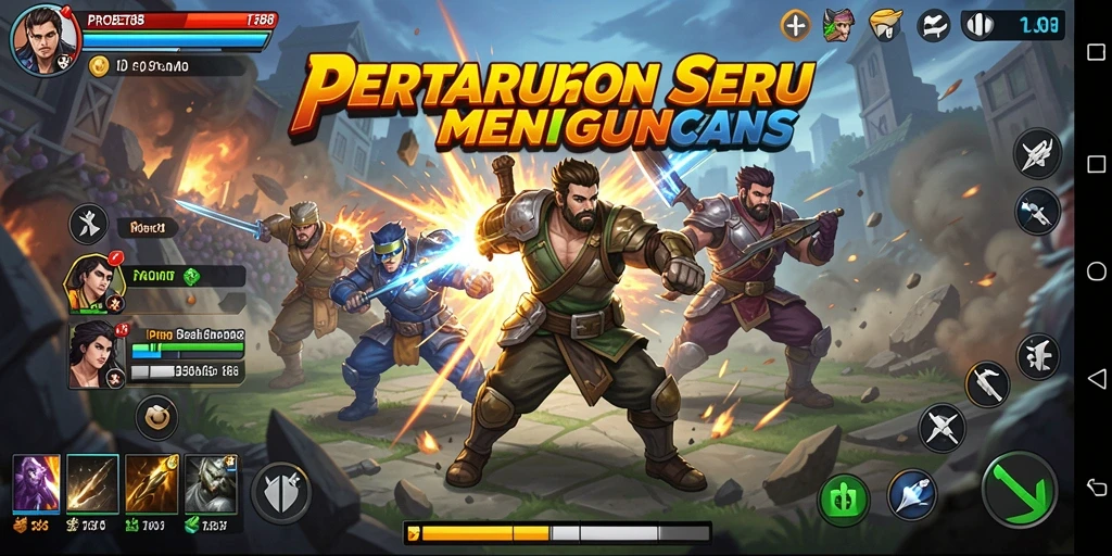 Screenshot gameplay PROBET88 menampilkan aksi pertarungan yang dinamis.