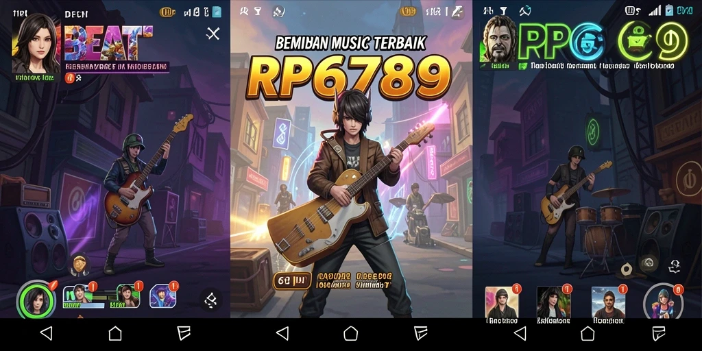 Tampilan gameplay musik interaktif di RP6789.