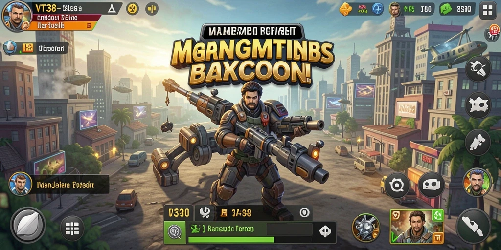 Tampilan gameplay VT38 yang seru dan menantang dalam membangun bisnis.