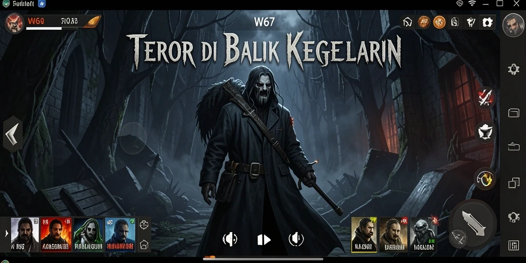 Gameplay W67 menakutkan dengan suasana yang mencekam.